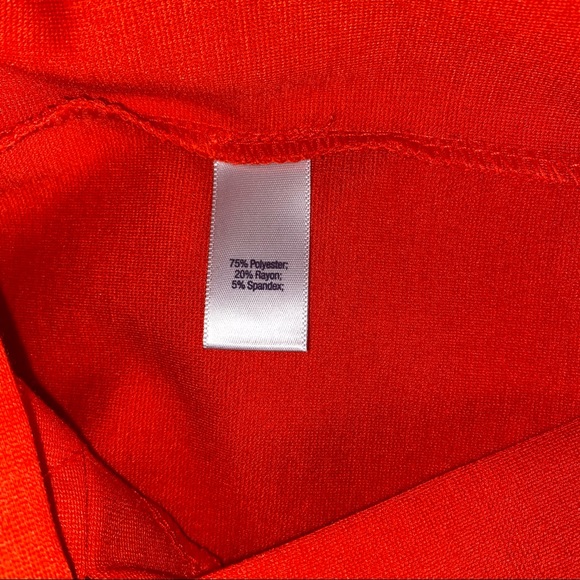 Jennifer Lopez Red Orange Sleeveless Bodycon Dress - Picture 13 of 14